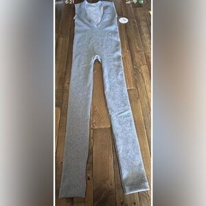 FCT basics Full Circle Trends  One Price Plunging Neck Longjohns NWOT Gray M